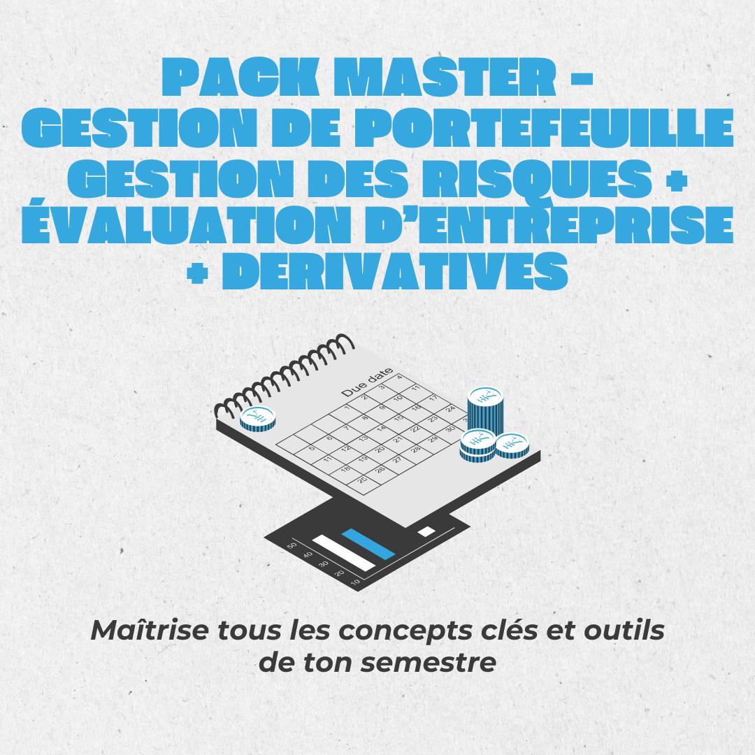 🧑🏼🏫 Pack M1 - GESTION DES RISQUES + GESTION DE PORTEFEUILLE + DERIVATIVES + EVALUATION D'ENTREPRISE ENDTERM